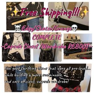 Edgy/Skater/Grunge Aesthetic Capsule Closet/Wardrobe Reboot